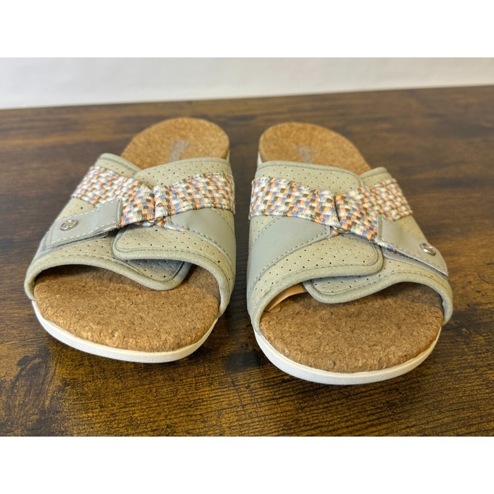 Spenco Women's Bonaire Orthotic Slide Sandals Checkered Cork Size 9 B Comfort - Picture 8 of 10